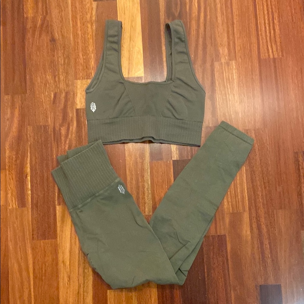 FP Movement by Free People Olive Leggings Set